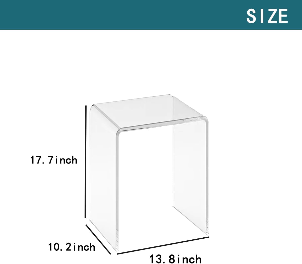 Clear Acrylic Bathroom Shower Bench Stool