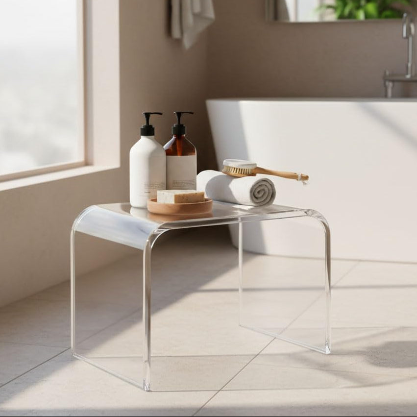 Clear Acrylic Non Slip Bathroom Step Stool