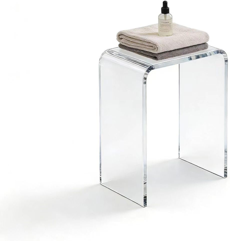 Clear Acrylic Bathroom Shower Bench Stool
