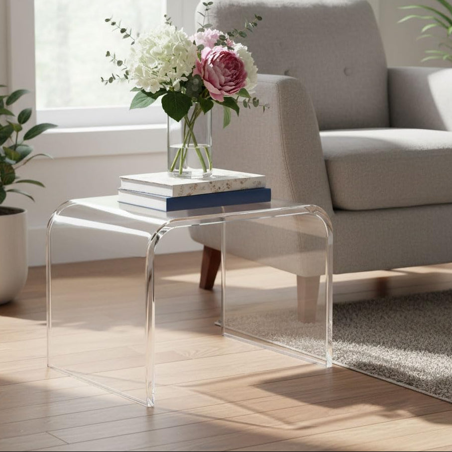 Clear Acrylic Non Slip Bathroom Step Stool
