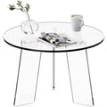 Clear Acrylic Round Modern Living Room Table