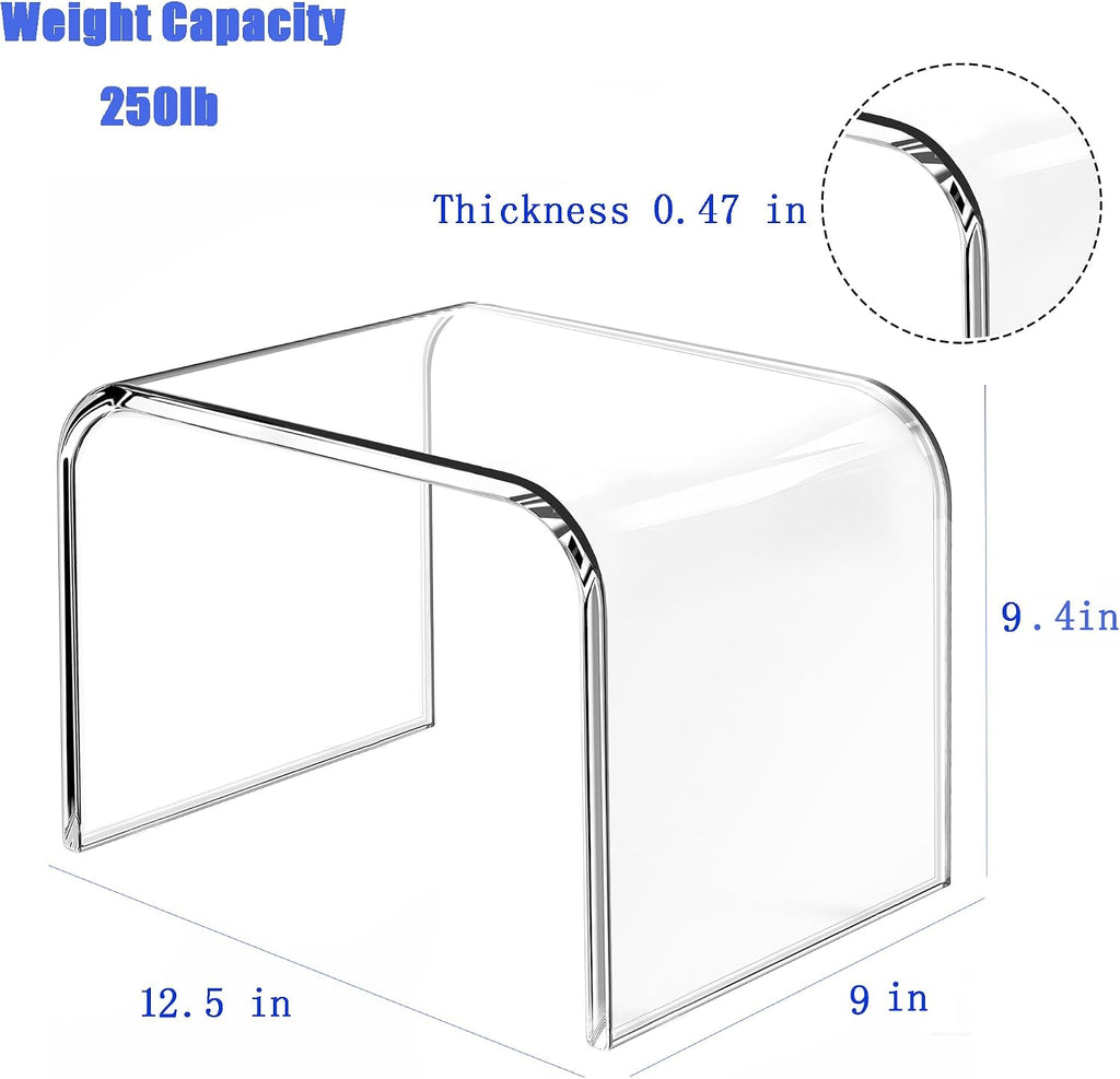 Clear Acrylic Non Slip Bathroom Step Stool