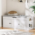 White Lift Top Entryway Shoe Storage Bench