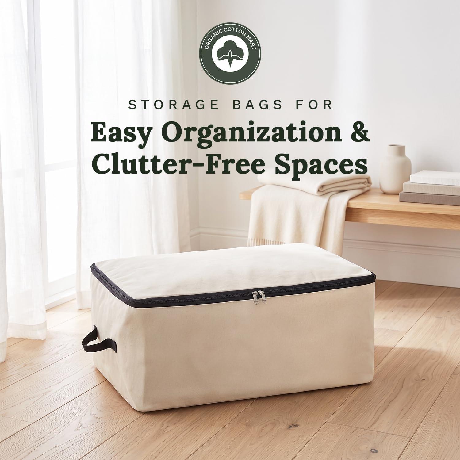 Breathable Cotton Canvas Clothes Storage Bags