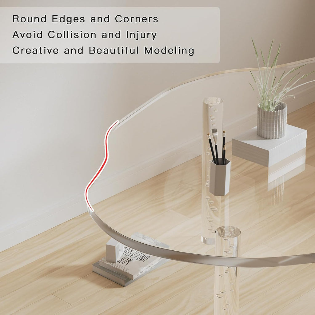 Clear Acrylic Cloud Shaped Living Coffee Table