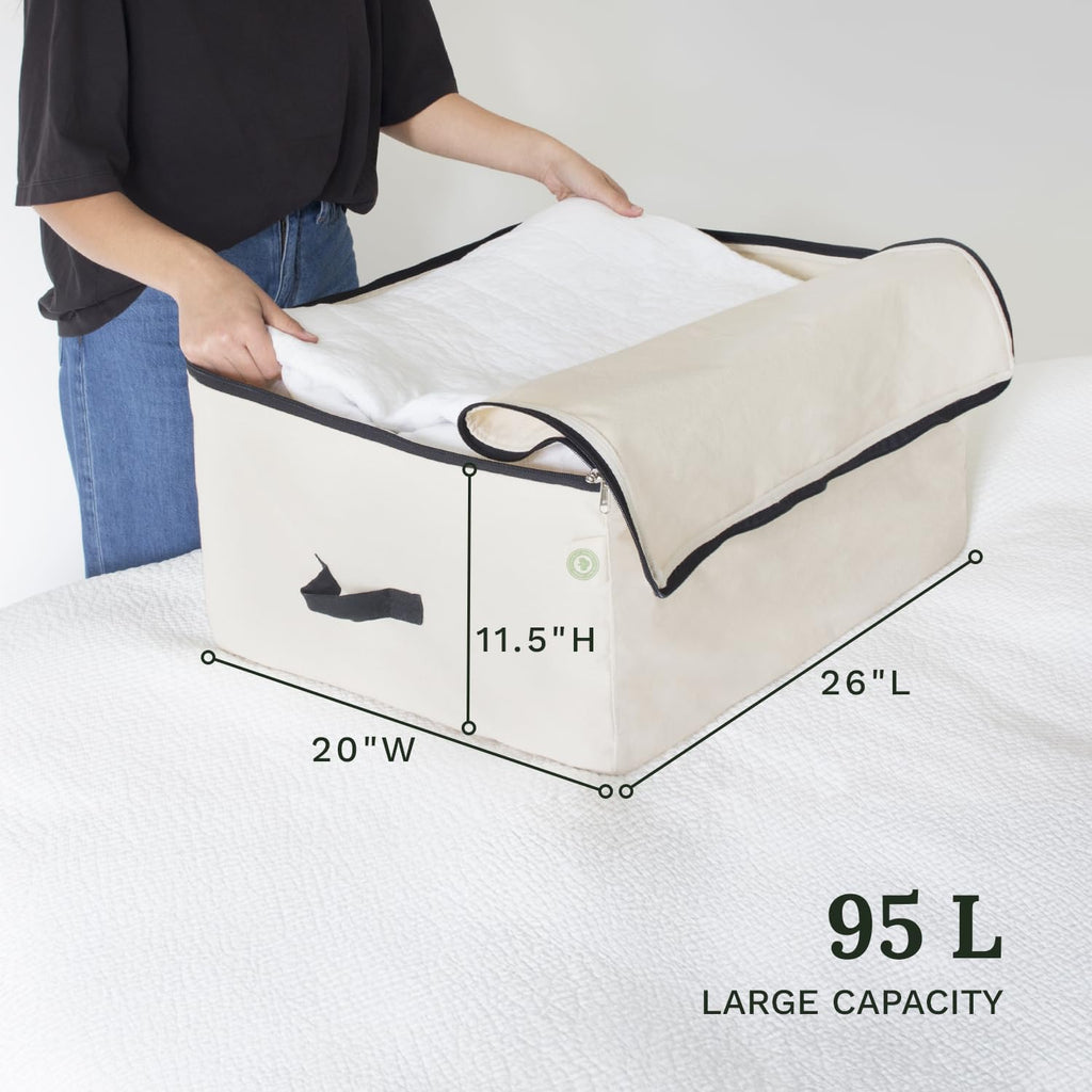 Breathable Cotton Canvas Clothes Storage Bags