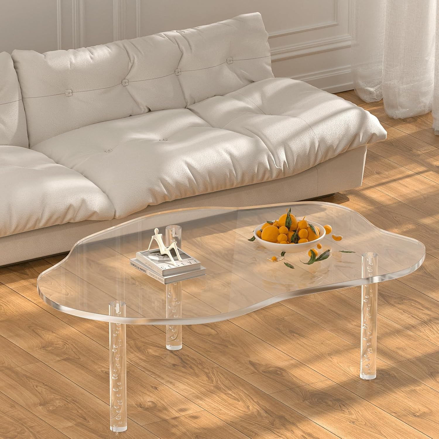 Clear Acrylic Cloud Shaped Living Coffee Table