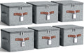 Gray Lidded Foldable Fabric Storage Cubes