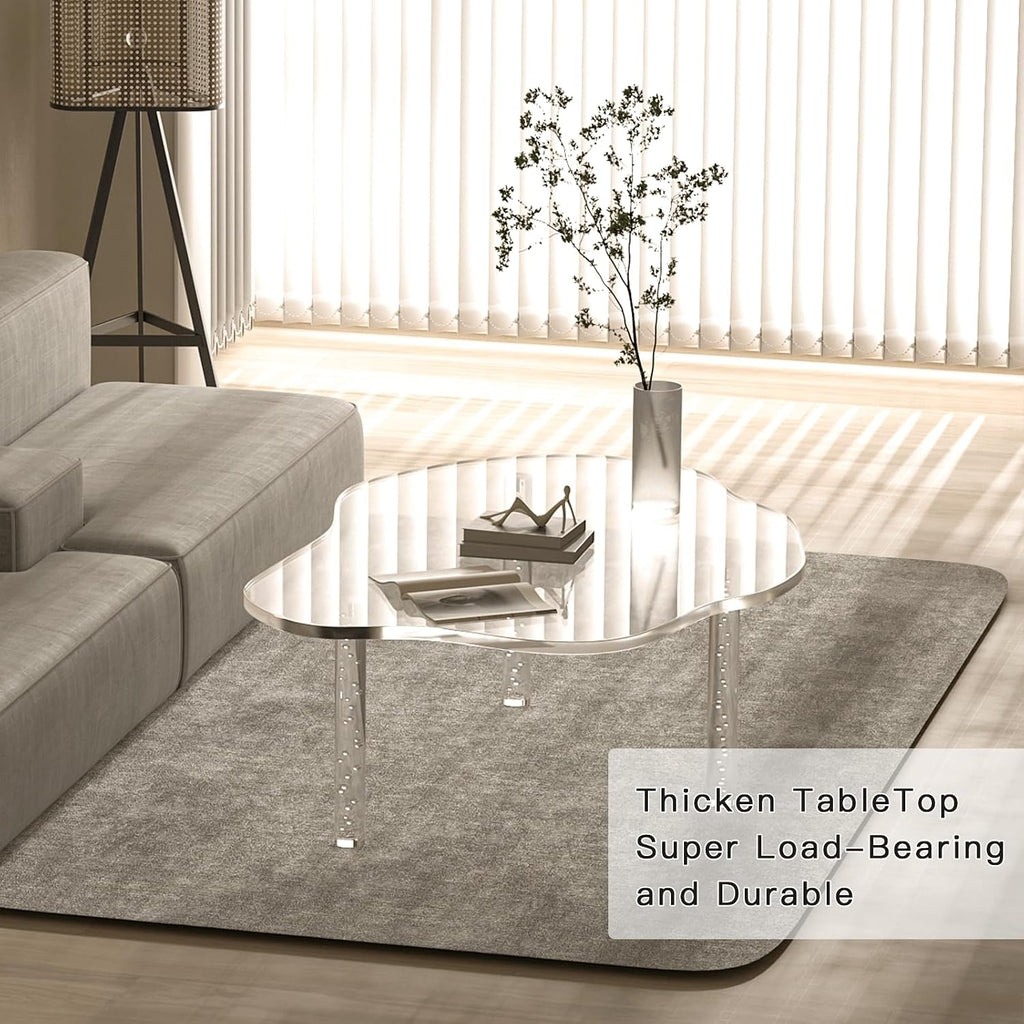 Clear Acrylic Cloud Shaped Living Coffee Table