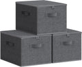 Slate Gray Zipper Fabric Foldable Storage Bins